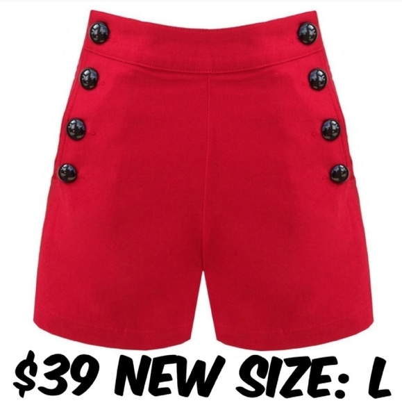 Voodoo Vixen Pants - Voodoo Vixen Pin Up Clothing High Waist Shorts L
